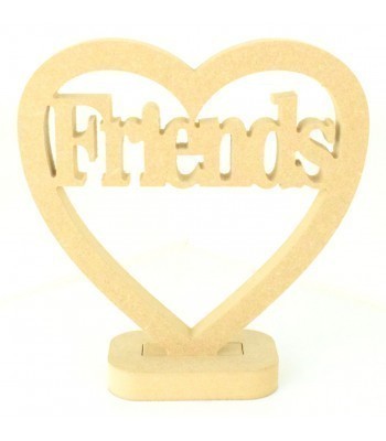 18mm MDF Small Friends Heart on a stand